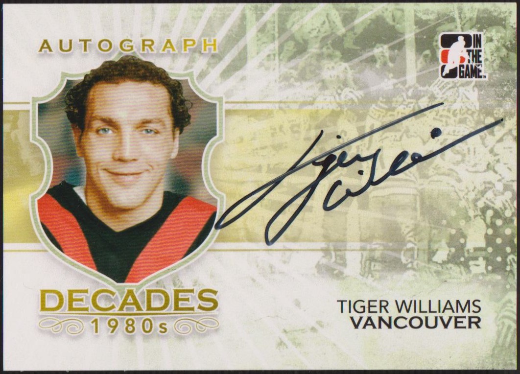 2010-11 ITG Decades 1980s Autographs #ATW Tiger Williams (image for) 2010-11 ITG Decades 1980s Autographs #ATW Tiger Williams