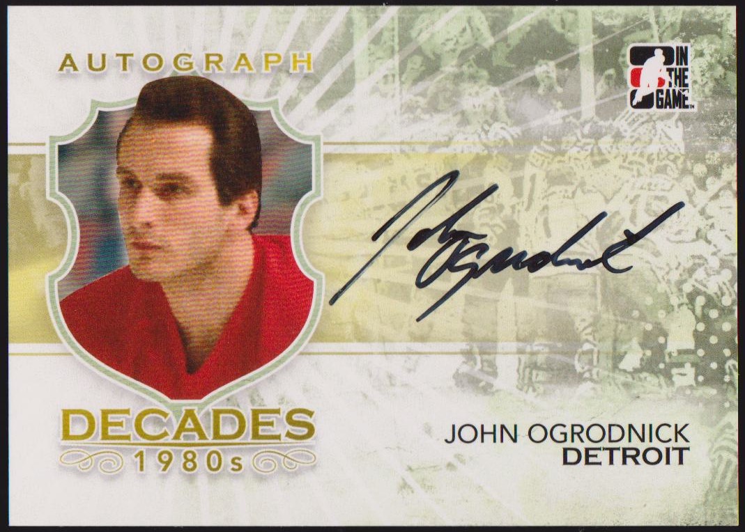 2010-11 ITG Decades 1980s Autographs #AJOG John Ogrodnick (image for) 2010-11 ITG Decades 1980s Autographs #AJOG John Ogrodnick
