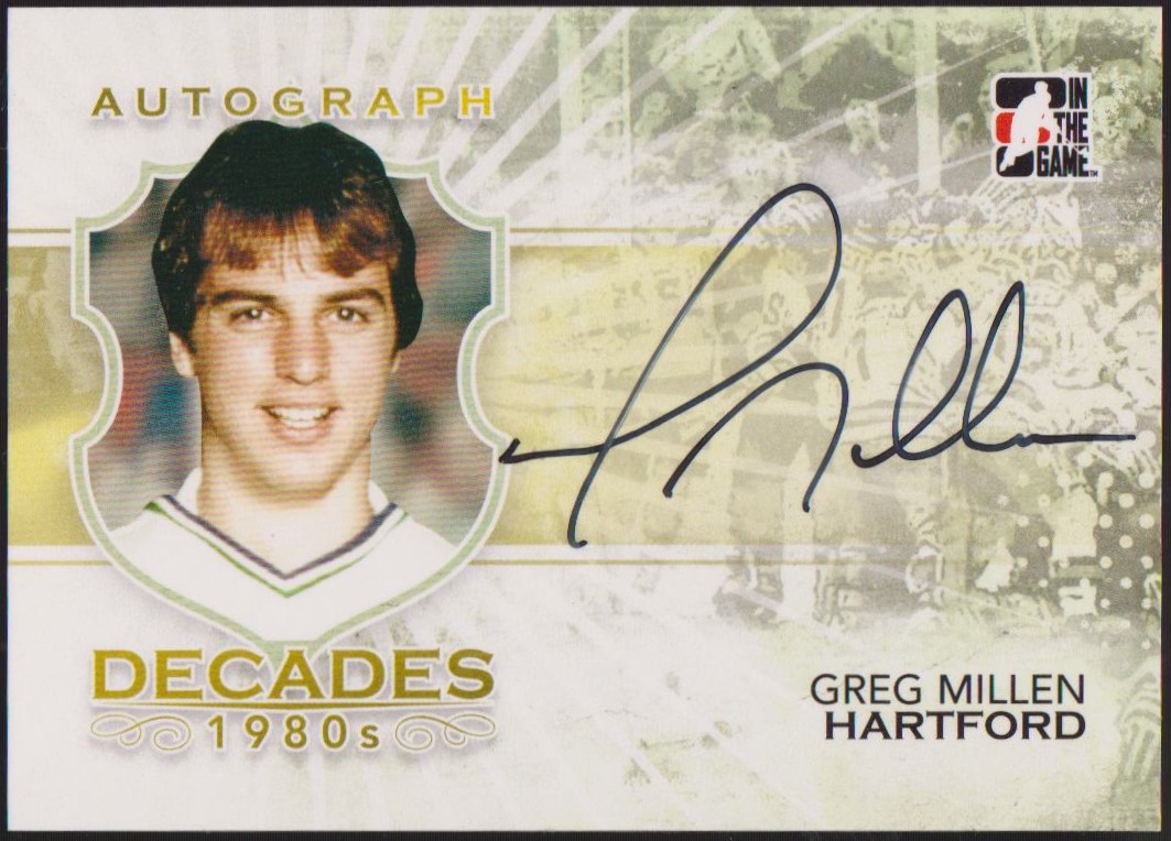 2010-11 ITG Decades 1980s Autographs #AGM Greg Millen (image for) 2010-11 ITG Decades 1980s Autographs #AGM Greg Millen
