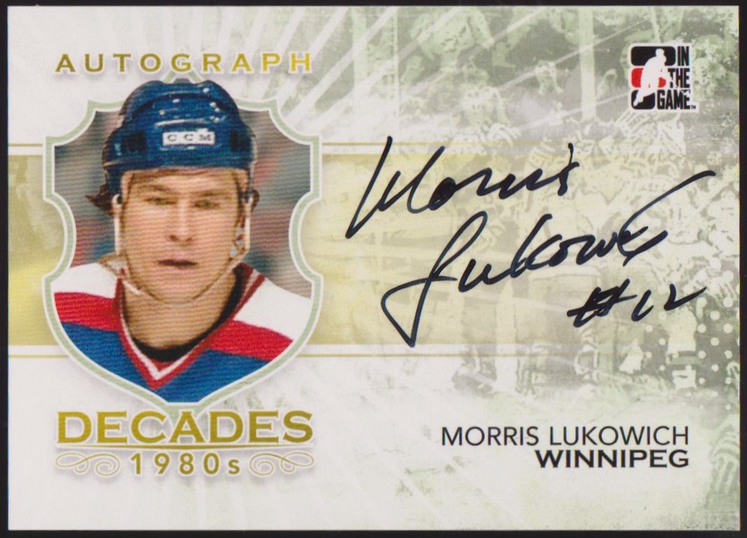 2010-11 ITG Decades 1980s Autographs #AMLU Morris Lukowich (image for) 2010-11 ITG Decades 1980s Autographs #AMLU Morris Lukowich