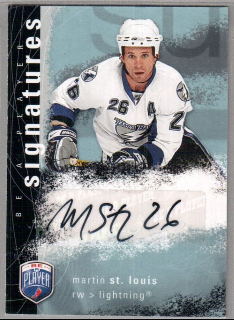 2007-08 Be A Player Signatures #SSM Martin St. Louis (image for) 2007-08 Be A Player Signatures #SSM Martin St. Louis