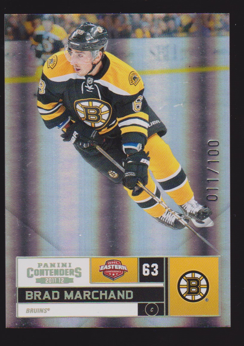 (image for) 2011-12 Panini Contenders Gold #63 Brad Marchand 11/100