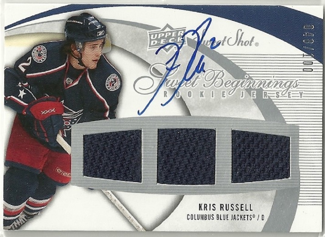 2007-08 Sweet Shot Rookie Jerseys Autographs #112 Kris Russell (image for) 2007-08 Sweet Shot Rookie Jerseys Autographs #112 Kris Russell